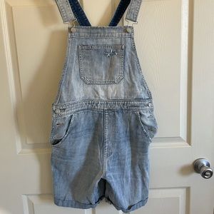 gap denim shorts overalls